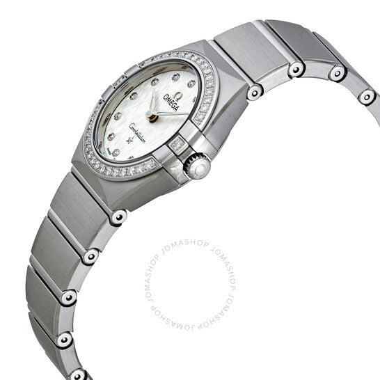 Omega, Constellation Manhattan Quartz Diamond Silver Dial Ladies Watch
