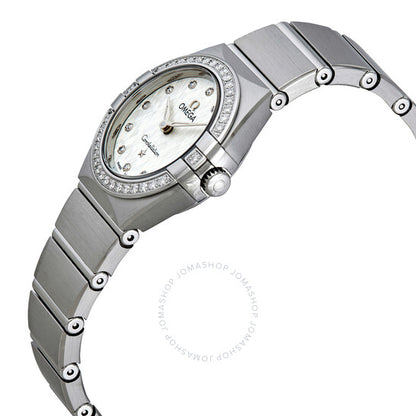 Omega, Constellation Manhattan Quartz Diamond Silver Dial Ladies Watch