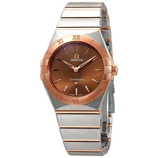 Omega, Constellation Manhattan Sun-brushed Brown Dial Ladies Watch