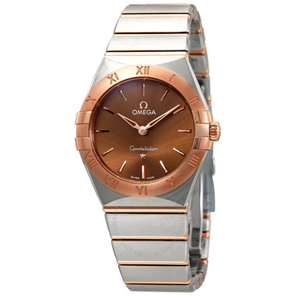 Omega, Constellation Manhattan Sun-brushed Brown Dial Ladies Watch