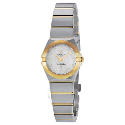 ساعة أوميغا كونستليشن النسائية بمينا من عرق اللؤلؤ