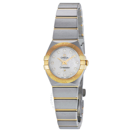 ساعة أوميغا كونستليشن النسائية بمينا من عرق اللؤلؤ