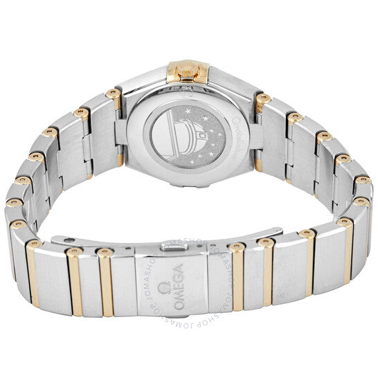 ساعة أوميغا كونستليشن كوارتز دايموند بمينا زرقاء للسيدات