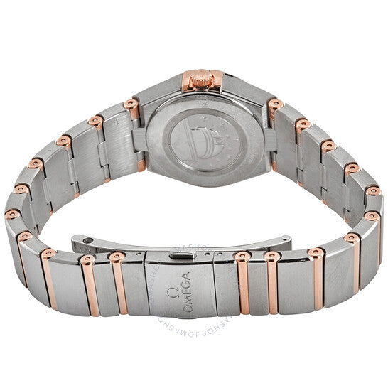 ساعة أوميغا كونستليشن كوارتز للسيدات بمينا بيضاء