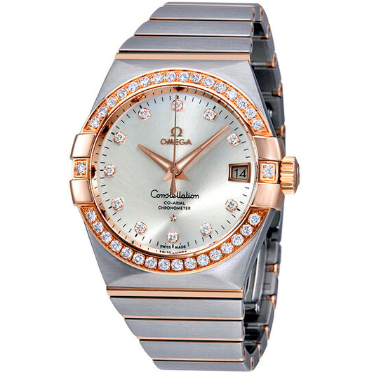 Omega, Constellation Silver Dial Diamond Men's Watch