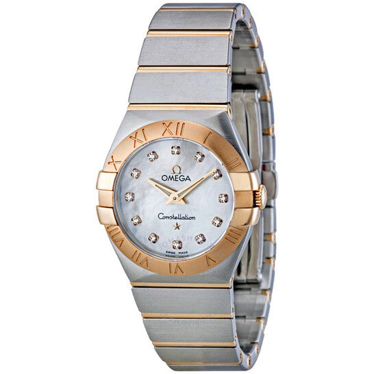 Omega, Constellation White Mother of Pearl Dial Ladies Watch