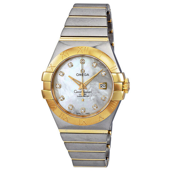 Omega, Constellation White Mother of Pearl Steel Ladies Watch