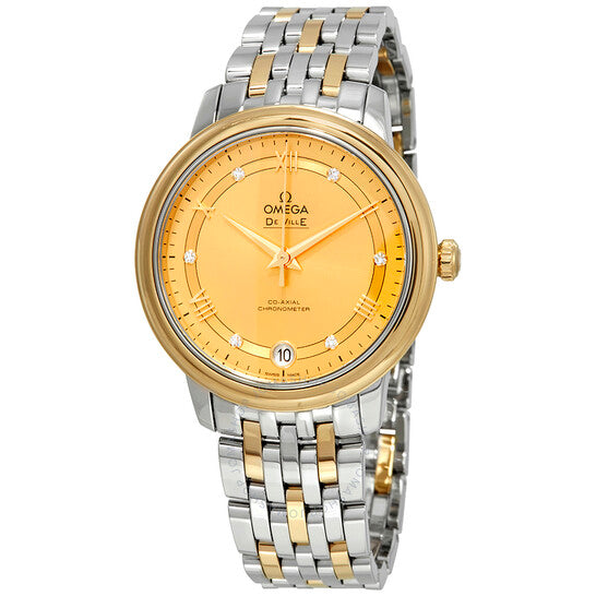 ساعة أوميغا دي فيل أوتوماتيكية مرصعة بالألماس للسيدات