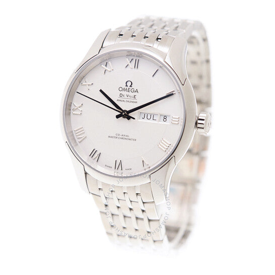 ساعة أوميغا دي فيل أوتوماتيكية للرجال بمينا فضي