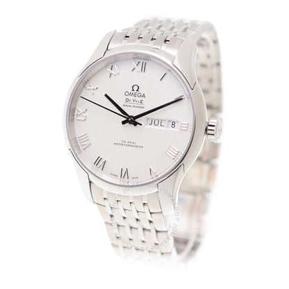 ساعة أوميغا دي فيل أوتوماتيكية للرجال بمينا فضي