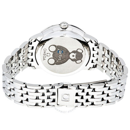 ساعة أوميغا دي فيل أوتوماتيكية للسيدات بمينا أبيض