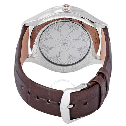 ساعة أوميغا دي فيل للسيدات بمينا رمادي مرصعة بالألماس