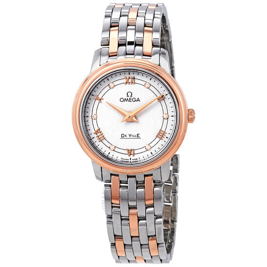 Omega, De Ville Diamond Silver Dial Two-tone Ladies Watch