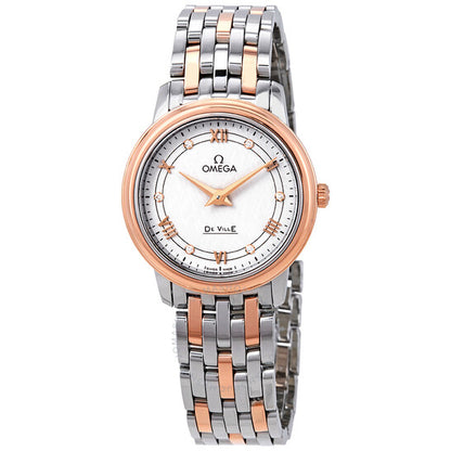 Omega, De Ville Diamond Silver Dial Two-tone Ladies Watch