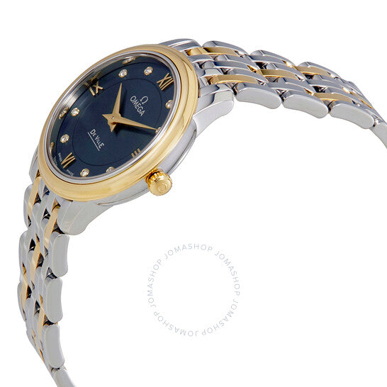 Omega, De Ville Prestige Blue Dial Two-tone Ladies Watch