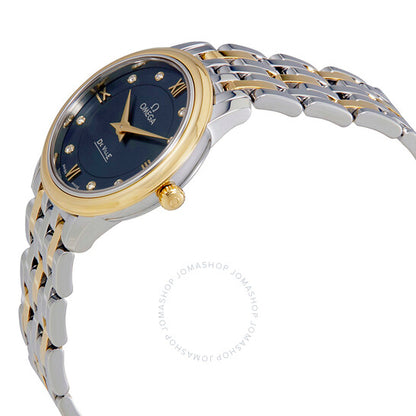 Omega, De Ville Prestige Blue Dial Two-tone Ladies Watch