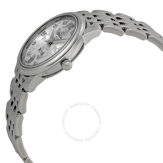 Omega, De Ville Prestige Silver Diamond Dial Ladies Watch