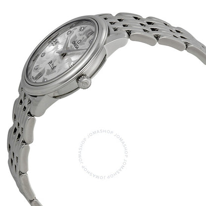 Omega, De Ville Prestige Silver Diamond Dial Ladies Watch