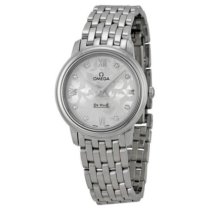Omega, De Ville Prestige Silver Diamond Dial Ladies Watch