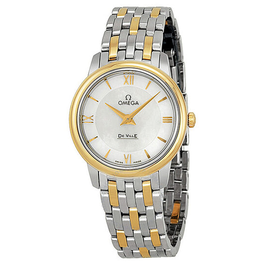 Omega, De Ville Prestige White Mother of Pearl Dial Ladies Watch