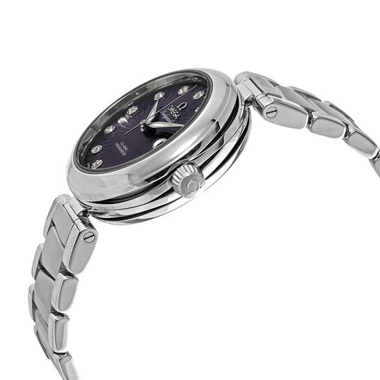 Omega, De Ville Purple Diamond Dial Automatic Ladies Watch