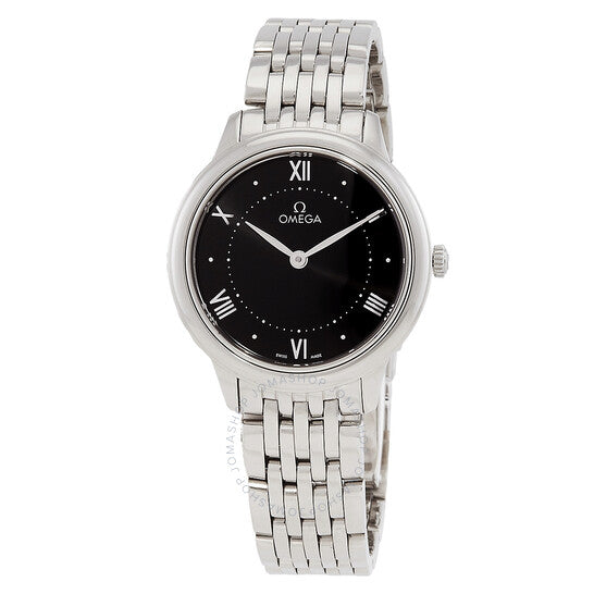 ساعة أوميغا دي فيل كوارتز نسائية بمينا سوداء