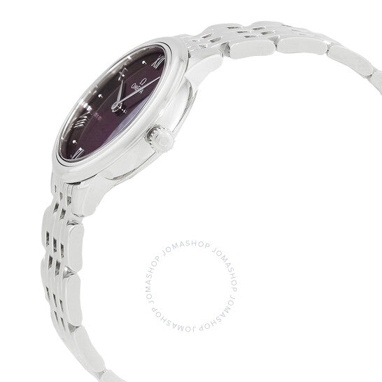 ساعة أوميغا دي فيل كوارتز نسائية بمينا بورجوندي