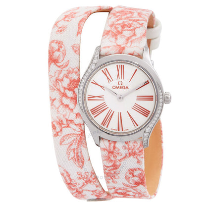 Omega, De Ville Quartz Diamond White Dial Ladies Watch