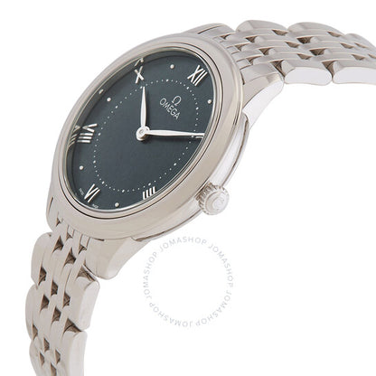 ساعة أوميغا دي فيل كوارتز نسائية بمينا خضراء