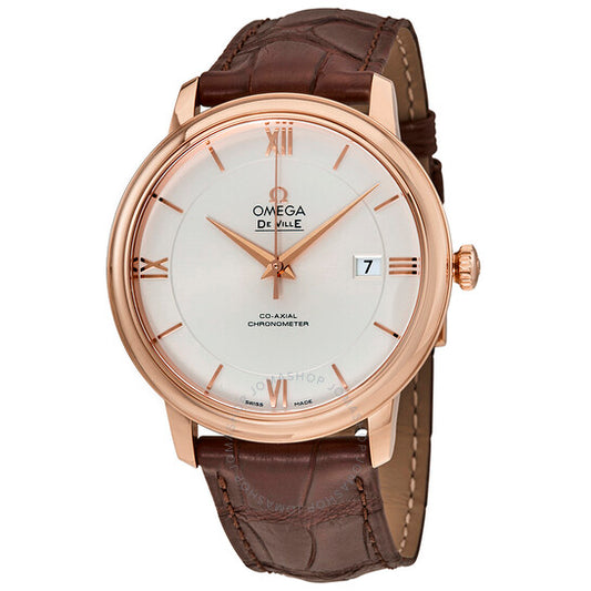Omega, Deville Co-Axial 18kt Rose Gold Automatic Silver Dial Men's Watch