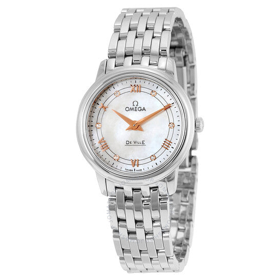 Omega, DeVille Mother of Pearl Dial Ladies Watch 42410276055001