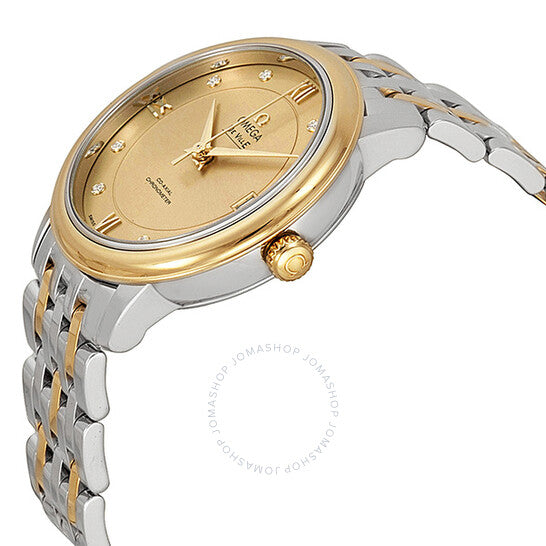 Omega, DeVille Prestige Automatic Champagne Diamond Dial Ladies Watch