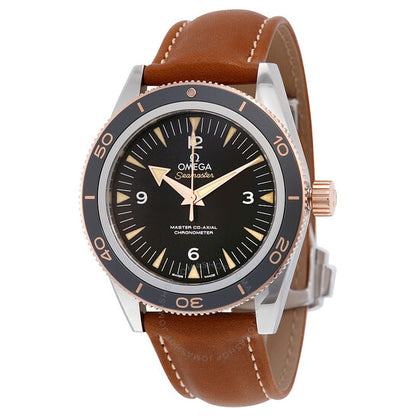 Omega, Seamaster 300 Black Dial Brown Leather Men's Watch