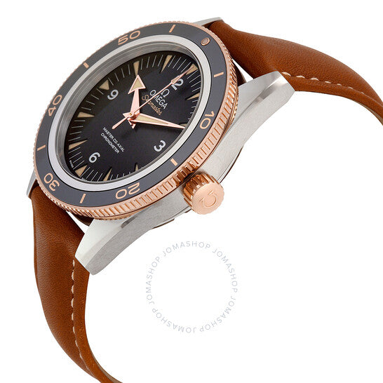 Omega, Seamaster 300 Black Dial Brown Leather Men's Watch