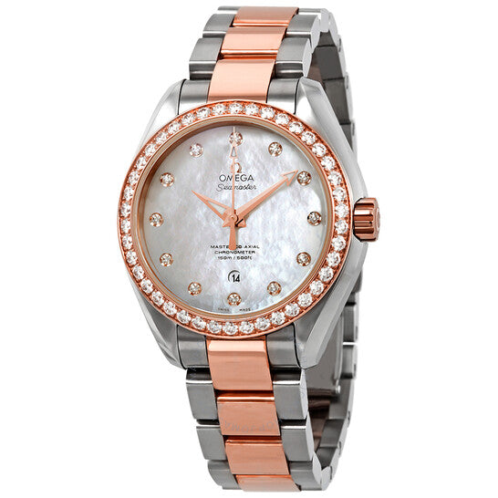 Omega, Seamaster Aqua Terra Automatic Chronometer Diamond Ladies Watch
