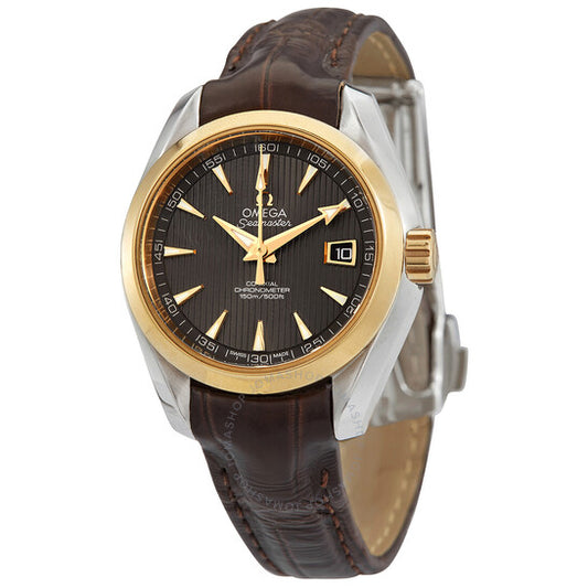 ساعة أوميغا سيماستر أكوا تيرا أوتوماتيكية كرونومتر بمينا رمادي للسيدات