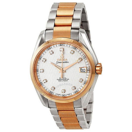 Omega, Seamaster Aqua Terra Automatic Diamond Rose Gold and Steel Men's Watch