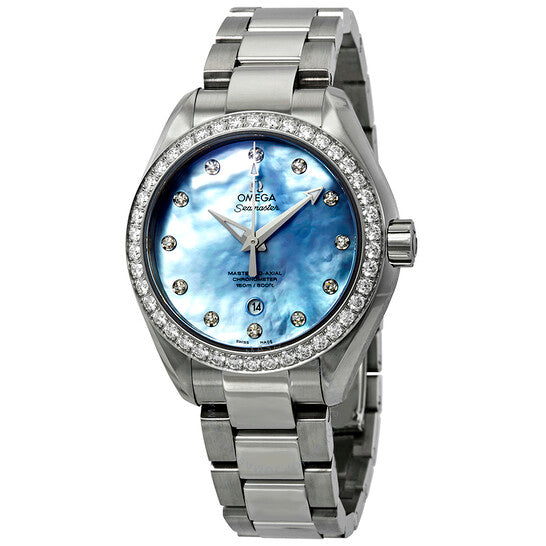Omega, Seamaster Aqua Terra Automatic Chronometer Diamond Ladies Watch