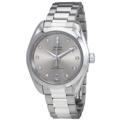 Omega, Seamaster Aqua Terra Silver Diamond Dial Ladies Watch