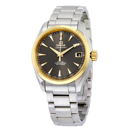 Omega, Seamaster Aqua Terra Teak Grey Dial Steel and 18K Yellow Gold Automatic Men's Watch
