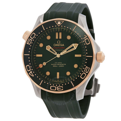 ساعة أوميغا سيماستر أوتوماتيكية كرونومتر للرجال بمينا أخضر