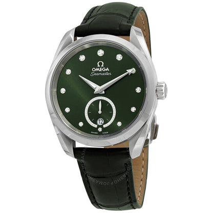 Omega, Seamaster Automatic Chronometer Diamond Green Dial Ladies Watch