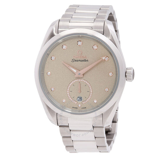 ساعة أوميغا سيماستر أوتوماتيكية كرونومتر مرصعة بالألماس للسيدات