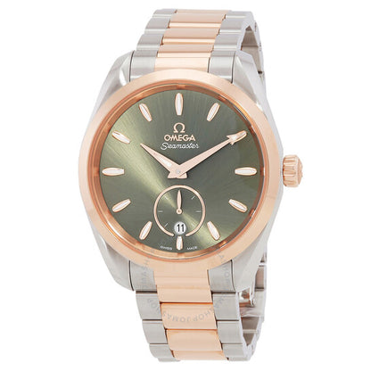 ساعة أوميغا سيماستر أوتوماتيكية كرونومتر للرجال بمينا أخضر