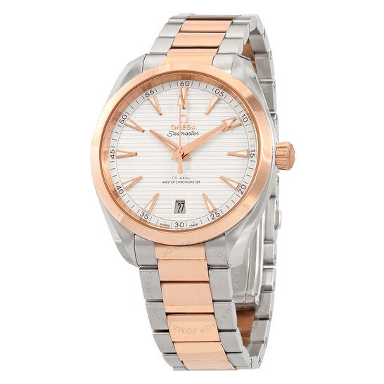 ساعة أوميغا سيماستر أوتوماتيكية كرونومتر للرجال بمينا فضي