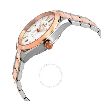 ساعة أوميغا سيماستر أوتوماتيكية كرونومتر للرجال بمينا فضي