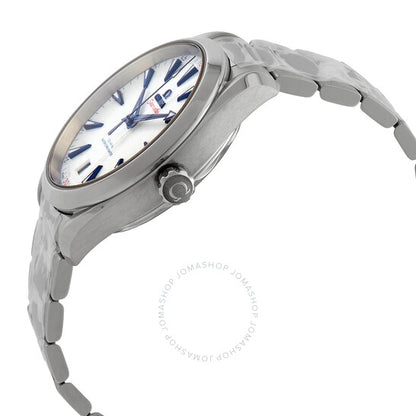 ساعة أوميغا سيماستر أوتوماتيكية كرونومتر للرجال بمينا أبيض