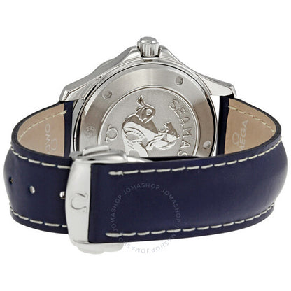 Omega, Seamaster Blue Dial Blue Leather Strap Men's Watch