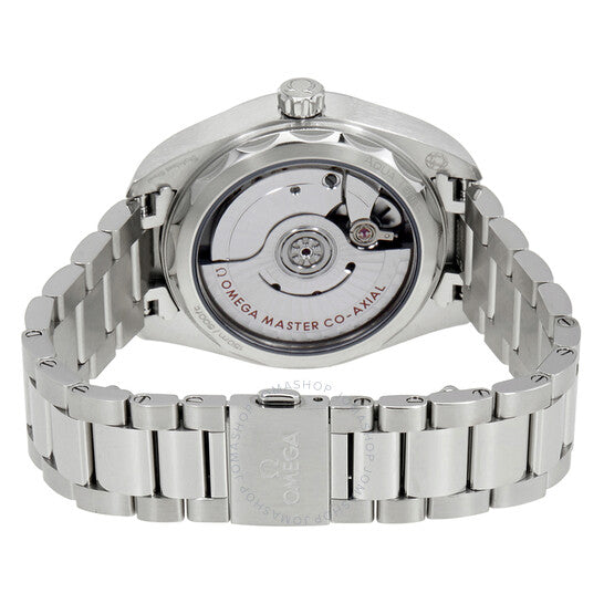 ساعة أوميغا سيماستر أوتوماتيكية للسيدات بمينا أزرق مرصعة بالألماس