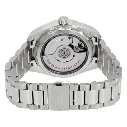 ساعة أوميغا سيماستر أوتوماتيكية للسيدات بمينا أزرق مرصعة بالألماس